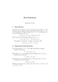 Real Functions
