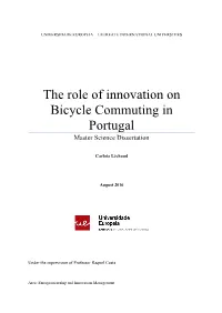 The Role of Innovation on Bicycle Commuting in Portugal Master Science Dissertation