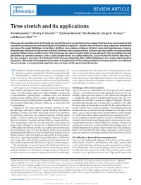 Time Stretch and Its Applications Ata Mahjoubfar1,2, Dmitry V