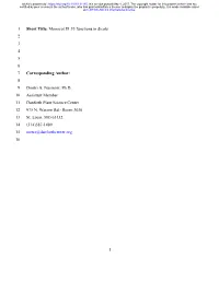 1 Short Title: Monocot ELF3 Functions in Dicots 1 2 3 4 5 6 Corresponding