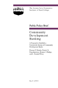 Community Development Banking