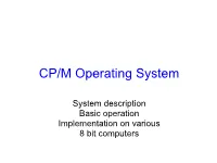 CP/M Operating System