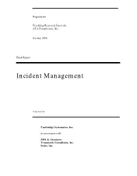 Incident Management