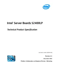 Intel®Server Boards S2400LP