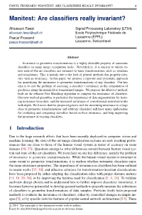 Manitest: Are Classifiers Really Invariant? 1