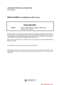 MARK SCHEME for the May/June 2013 Series