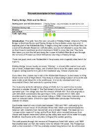 This Walk Description Is from Happyhiker.Co.Uk Pateley Bridge, Wath and the Mines Introduction: This Walk, from the Main Car