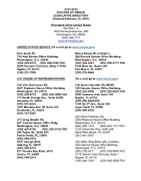 2021-2022 DIOCESE of VENICE LEGISLATIVE DIRECTORY (Revised February 12, 2021)