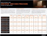 Amd Ryzen™ 5000 Series Processors the World's Best Gaming Processors