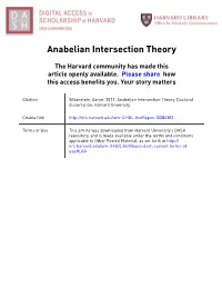 Anabelian Intersection Theory