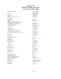 Appendix VII Bank Wise Atms' Locations As on 31St December 2006