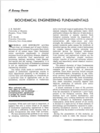 Biochemical Engineering Fundamentals