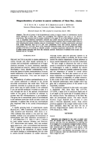 Biogeochemistry of Acetate in Anoxic Sediments of Skan Bay, Alaska