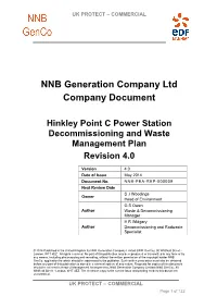 Decommissioning and Waste Management Plan Revision 4.0