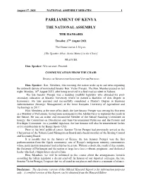 Hansard Report Is for Information Purposes Only