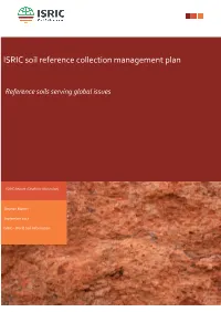 ISRIC Soil Reference Collection Management Plan