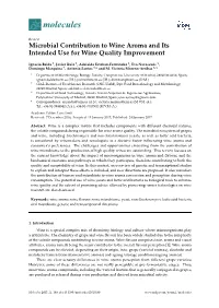 Microbial Contribution to Wine Aroma and Its Intended Use for Wine Quality Improvement