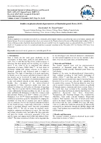 Studies on Physicochemical Parameters of Ranitalab Pond, Rewa (M.P)