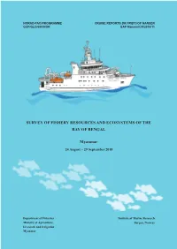Survey of Fishery Resources and Ecosystems of the Bay of Bengal