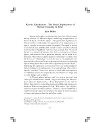 The Social Implications of Karmic Causality in Tibet Erin Burke