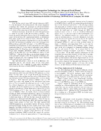 Three-Dimensional Integration Technology for Advanced Focal