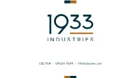 CSE: TGIF | OTCQX: TGIFF | 1933Industries.Com DISCLAIMER STATEMENTS
