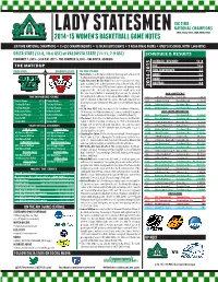 Delta State Game Notes
