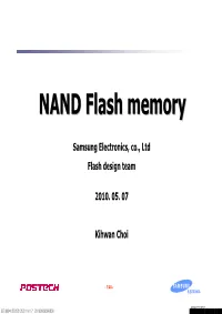 NAND Flash Memory Tuesday, February 09, 2010