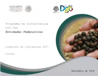 Programa De Concurrencia Con Las Entidades Federativas