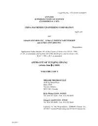 AFFIDAVIT of YUEQING ZHANG (Sworn June 4, 2018)
