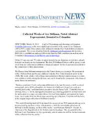 Collected Works of Ary Stillman, Noted Abstract Expressionist, Donated to Columbia