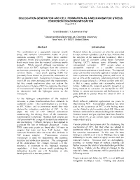 DISLOCATION GENERATION and CELL FORMATION AS a MECHANISM for STRESS CORROSION CRACKING MITIGATION Paper #114