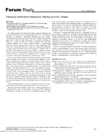 Forum Reply Doi:10.1130/G39221Y.1