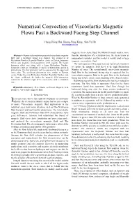 Numerical Convection of Viscoelastic Magnetic Flows Past a Backward Facing Step Channel