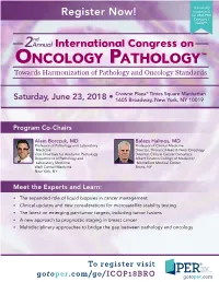 ONCOLOGY PATHOLOGY™ Towards Harmonization of Pathology and Oncology Standards