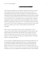 1. PUBLIC HEALTH STATEMENT This Statement Was Prepared to Give