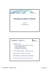 Bending and Shear in Beams