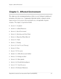 Chapter 3. Affected Environment