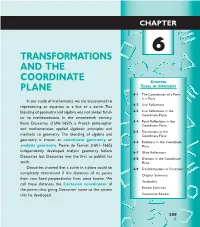 Chapter 6 Transformation and the Coordinate Plane