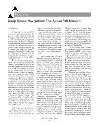 Deep Space Navigation: the Apollo VIII Mission