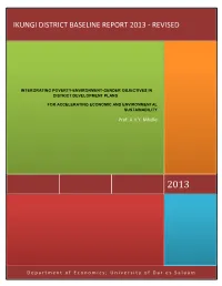 Ikungi District Baseline Report 2013 - Revised
