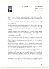 Inaugural Speech – Felix Ashton Ellis MP
