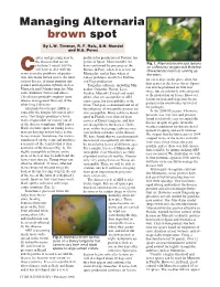 Managing Alternaria Brown Spot by L.W