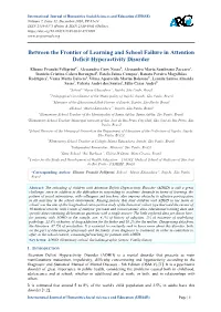 Between the Frontier of Learning and School Failure in Attention Deficit Hyperactivity Disorder