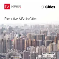 Executive Msc in Cities