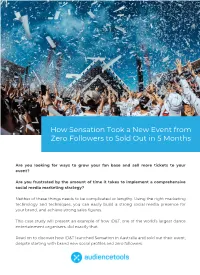How Sensation Took a New Event from Zero Followers to Sold out in 5