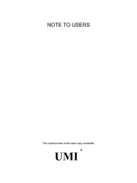 Note to Users