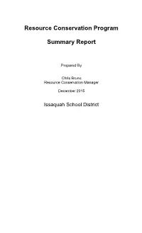 Resource Conservation Program Summary Report