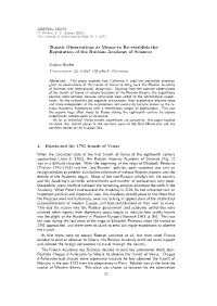 Transit Observations As Means to Re-Establish the Reputation of the Russian Academy of Sciences