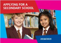 Applying for a Secondary School